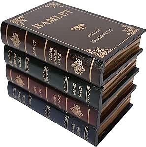HAOX Book Safe, European Style Decorative Fake Book, Hollowed Out Decorative Faux Books, Compartment Box for Storage – Hide Jewelry, Money, Valuables, Home Decor