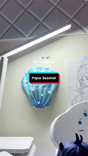 A paper seashell made from cardboard, simple yet full of ocean vibes 🌊 #diydecor #handmade #homeinspo #fourseasonsaid #4seasonsaid