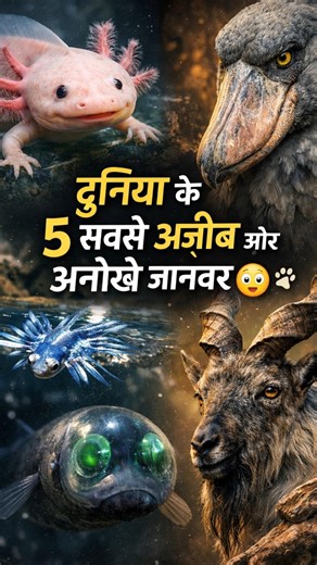 दुनिया के 5 सबसे अजीब और अनोखे जानवर 😳🐾 | Unique Animals You Won’t Believe #shorts #wildlife #facts