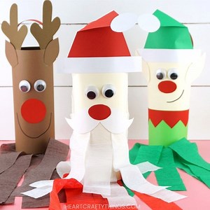 CHRISTMAS WINDSOCK CRAFTS 🎅🦌 https://iheartcraftythings.com/christmas-windsock-craft.html | I Heart Crafty Things