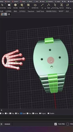 ROLEX LOGO RING #ringdesign #3dmodeling #designtutorial