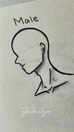 How to draw Female and Male head tutorial #drawing #howtodraw #art #shorts #tutorial