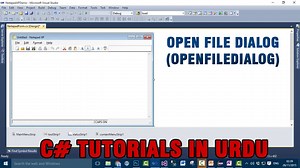 Part 2 - Create notepad using C# In Urdu (OpenFileDialog Example) - video Dailymotion