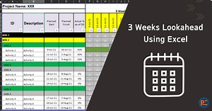 3 Weeks Look Ahead Schedule Excel Sheet