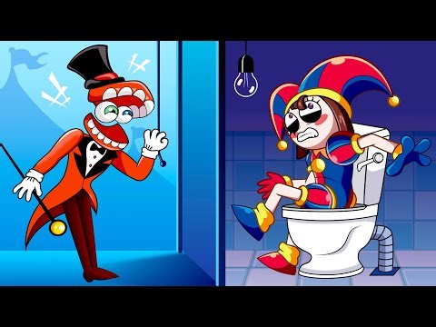 POMNI & CAINE And Beats In The Toilet (The Amazing Digital Circus Animation) | GTK Dinotoons