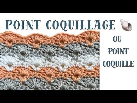 Tuto point coquillage 🐚 au crochet pas à pas - Shell stitch - point coquille très joli 😍