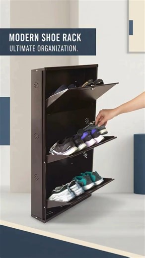 Arivomkadai on Instagram: "Comment "rack" to get this product link. Follow us for more viral products. 👟✨ Organize shoes the smart way! This metal shoe cabinet with doors & lock keeps chappals and shoes dust-free, secure & neatly arranged 🏠 Wall-mount design saves space and upgrades your home entry look! #shoerack #ShoeCabinet #SpaceSaving"