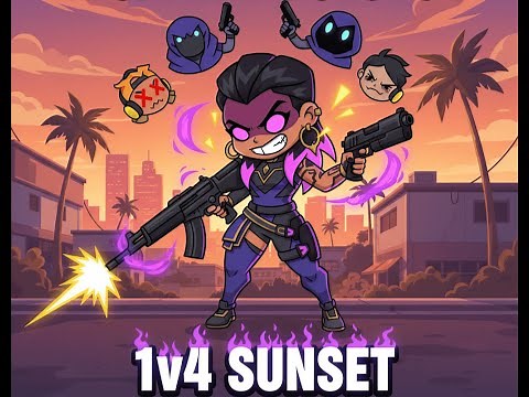 1v4 CLUTCH with Spike in Mid! | Sunset Valorant Highlights