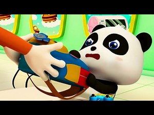 Panda Kiki Can't Get His Bag | Magical Chinese Characters | Baby Panda's Magic Bow Tie | BabyBus - Videos For Kids