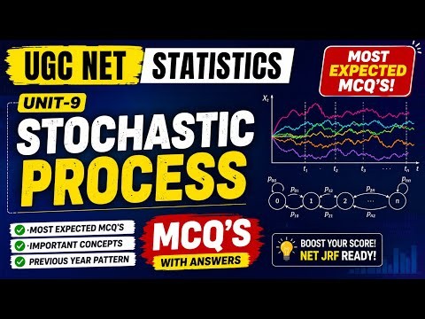 UGC NET Statistics Unit 9 | Stochastic Process Most Expected MCQs #ugcnetstatistics #ugcnet