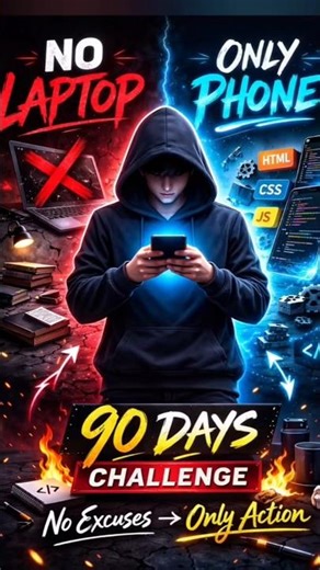 Phone se coding 💯 || Day 0 learning frontend development 🔥💯 #shorts