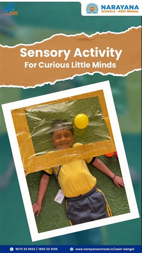 Little hands exploring, curious minds growing 🌈 Sensory activities that make learning joyful at Narayana Schools. #narayanaschools #narayanaschoolswestbengal #narayanagroup #47yearsofexcellence #sensorylearning #learningthroughplay #earlylearning | Narayana School - Newtown