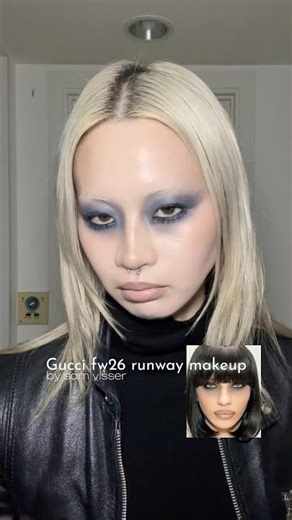 bye clean girl makeup OFFICIALLYgucci fw26 runway makeup ‪@gucci‬