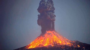 11K views · 481 reactions | Close-up of the Incredible Krakatoa Super Volcano Eruptions at Night | MEGA STORM | Facebook