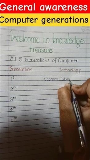 computer generations #shorts #education #exam #easy