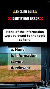2.2K views · 25 reactions | Identifying error | English grammar #915 #ENGLISHPHILIPPINES #civilserviceexam #englishquiz #englishword #englishquestion #viralreelsfbpage2024 #civilserviceexam2024 #letexam2024 #fypシ゚ | 횀횞횒횣횖횊횗.횙횑 ퟸ.ퟶ | Facebook