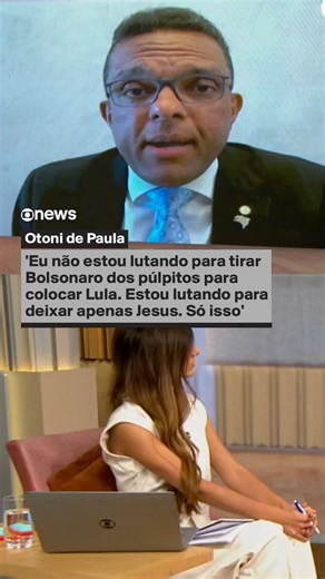 GloboNews on Instagram: "IGREJA E POLÍTICA - Durante entrevista ao #Estúdioi, o deputado Otoni de Paula (MDB-RJ) falou sobre a importância de manter a igreja fora do debate político. Ao comparar erros da esquerda e da direita, afirmou: “Se nós erramos, seja qualquer evangélico na política, por favor, não coloquem isso na conta da igreja do Senhor Jesus. Por quê? Porque o ser humano é passível de erro, de pecados e de corrupção, mas a igreja do Senhor não. Ela é Santa”, afirmou o pastor. “Por iss