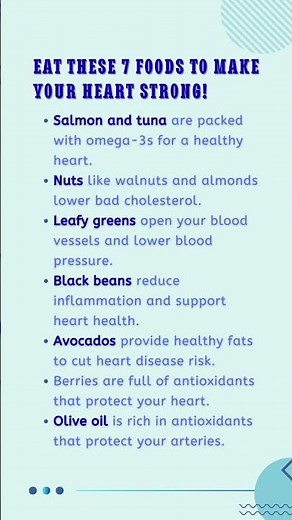 Eat These 7 Foods to Make Your Heart Strong! #HeartHealthyFoods