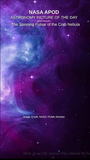 Discover the heart of the Crab Nebula: a pulsar spinning 30 times a second! #nasa #astronomy #pulsar