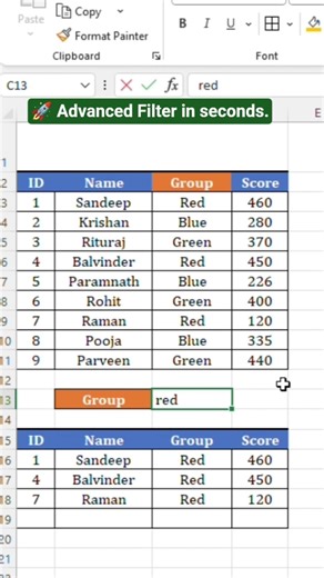 Stop scrolling! 🚀 Learn Excel Advanced Filter #Excel #ExcelTips #AdvancedFilter #ExcelTricks