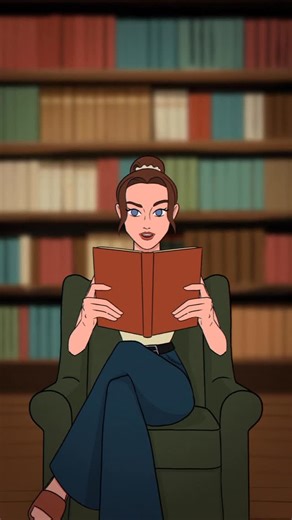 Animouti | 2D Animator & Motion Artist on Instagram: "Sorry, I can’t talk, I’m kinda busy falling into another world✨ Feels like we all relate to this, right? #booklover #booktok #romancebookstagram #bookanimation"