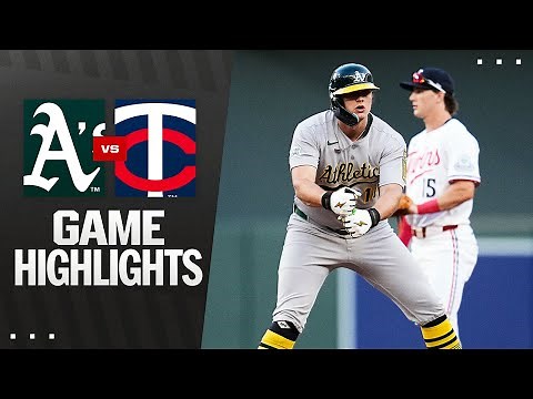 Athletics vs. Twins Game Highlights (8/19/25) | MLB Highlights