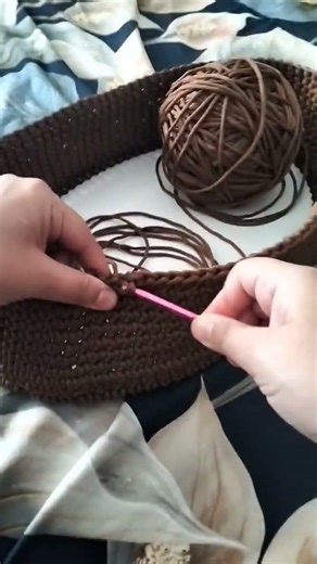 oval crochet basket