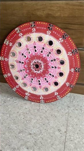 Hand-Painted Wall Decor Idea | Lippan Work Tutorial 🖌️ #TraditionalArt #ArtTherapy #HomeMakeover