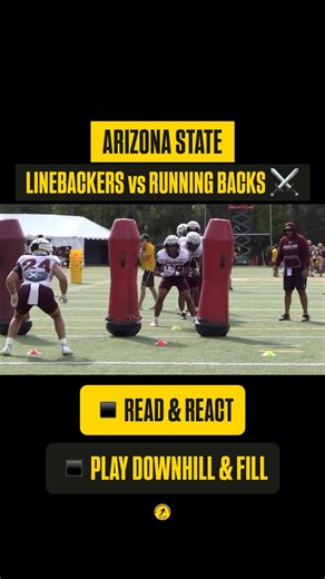 Arizona State Linebackers vs Running Backs ⚔️🔥 #linebacker