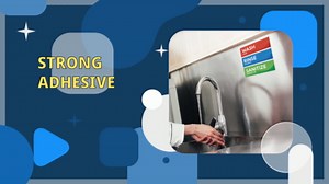 Sutter Signs Wash Rinse and Sanitize Sink Labels | Sticker Signs for Restaurants, Kitchens (Three 8 1/2" x 2 3/4" Stickers) Red Blue Green