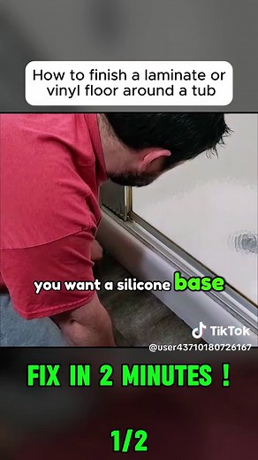 Install Laminate or Vinyl Flooring Around Tub: Part 1