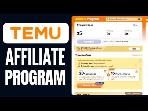 How to Sign Up For Temu Affiliate Program (2026)