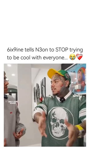 MEMES on Instagram: "The moment in which rapper 6ix9ine tells streamer N3on to stop trying to be cool with everyone gained attention because it touched on a familiar pattern in online culture: the pressure to seek approval and maintain a likable image. While the interaction was recent, the underlying idea has roots in the evolution of influencer communities, where popularity often depends on collaboration, public friendliness, and adapting to what audiences want. As social media platforms grew, 