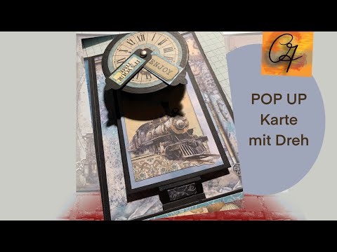EASY POP UP CARD TUTORIAL - UHR-WATCH - TRAIN - ZUG
