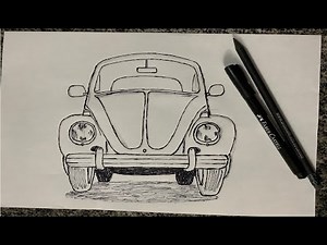 Desenhando um Fusca | Drawing a Volkswagen