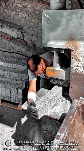 Granite Stone Splitting Work Tool Using Hydraulic Stone Splitter #worktool
