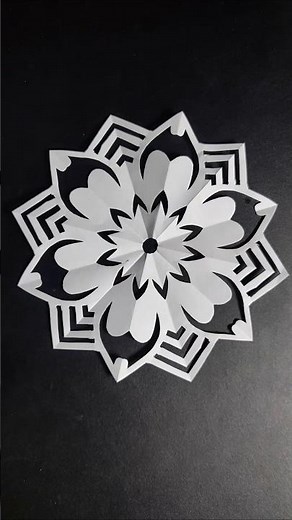 how to make easy and beautiful Paper Snowflake 259 #snowflakes #diy #viral #papercrafts #yt