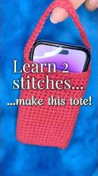 Learn 2 stitches... make this tote! 🧶
