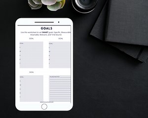 SMART Goals Worksheet | Simple Fillable Guide | Reusable Printable | Digital Download | PDF - Etsy