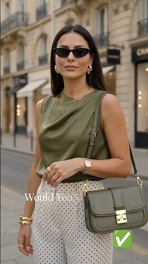 The Trendiest Green Outfit This Summer 💚 #OliveGreen #outfitideas #outfitinspo