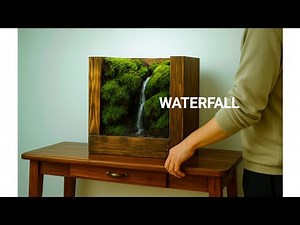 I Made a large Tabletop Waterfall terrarium, here's how!