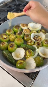 Save this recipe for Salsa Verde! It’s perfect to bring to a Summer BBQ or your upcoming Fourth of July Celebration. Recipe ingredients: 8-10 tomatillos, 2 jalapeños, 1 white onion, 6-7 garlic cloves, 2 teaspoons of chicken bullion, 1 tablespoon of dried oregano, a handful of cilantro and 1/2 tablespoon of salt. Instructions: Peel and wash tomatillo, cut stems off jalapeños and cut onion in half. In a large pan heat avocado oil and add tomatillos, onions, jalapeño and garlic. Cook until both sid