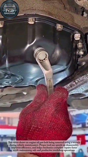 Engine Oil Pan Bolt Removal | Fast Automotive Maintenance Technique#mechanic#shorts