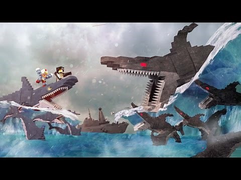 Jaws Movie 2 - Mega Robo Shark Army vs Jaws Shark Army! (Minecraft Roleplay) #11