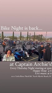9.2K views · 154 reactions | It’s a beautiful day for a ride! See you tonight on the waterway. Happy Hour 4-7 and Smoke and Mirrors live on stage at 6! #bikenight #captainarchies #northmyrtlebeach #motorcyclelife 17 Customs | Captain Archie's | Facebook