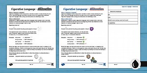 Alliteration Worksheet Pack