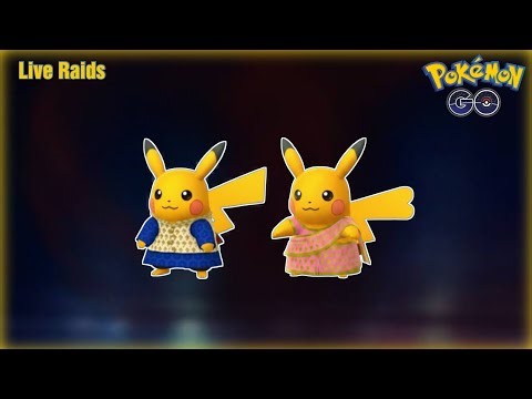 Live Kurta Pikachu and Saree Pikachu Raids | Pokémon Go | Yagnik009