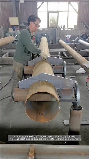 Fit-Up of a Flanged Branch Connection on Large Pipe