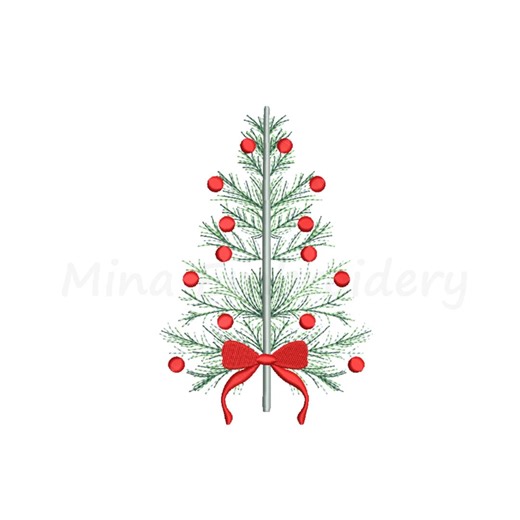 MINI Christmas Tree Embroidery Design, Machine Embroidery Design, 5 Sizes, Instant Download - Etsy