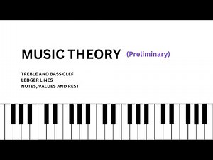 Simple MUSIC THEORY For Beginners | Treble & Bass Clef, Ledger Lines, notes, values and rest
